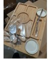 Bamboo Charcuterie Boards and Knife Set. 987 Sets. EXW Los Angeles